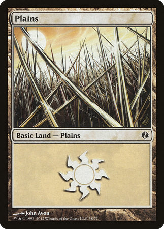 Plains (38) [Duel Decks: Venser vs. Koth] | Cards and Coasters CA