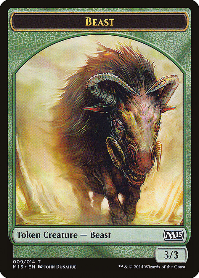 Beast (009/014) [Magic 2015 Tokens] | Cards and Coasters CA