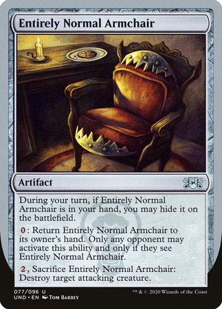 Entirely Normal Armchair [Unsanctioned] | Cards and Coasters CA