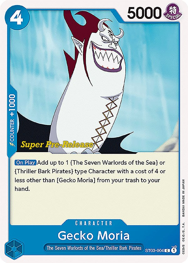 Gecko Moria [Super Pre-Release Starter Deck: The Seven Warlords of the Sea] | Cards and Coasters CA