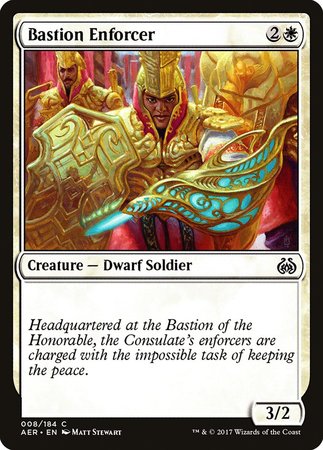 Bastion Enforcer [Aether Revolt] | Cards and Coasters CA