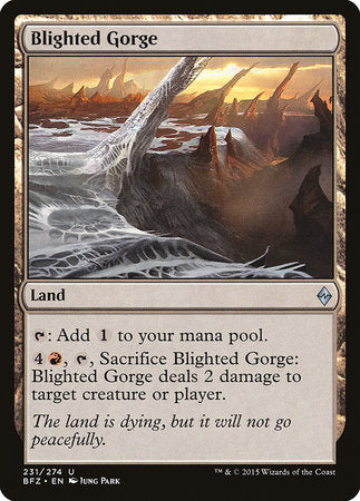 Blighted Gorge [Battle for Zendikar] | Cards and Coasters CA