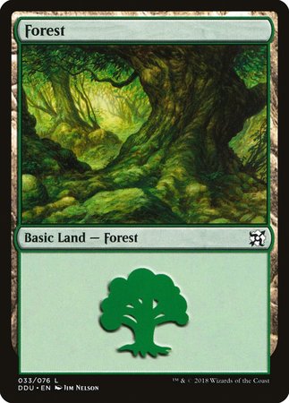 Forest (33) [Duel Decks: Elves vs. Inventors] | Cards and Coasters CA