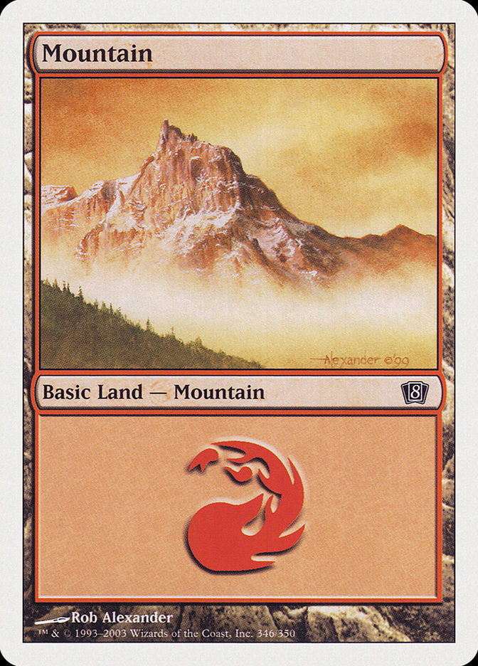 Mountain (346) [Eighth Edition] | Cards and Coasters CA