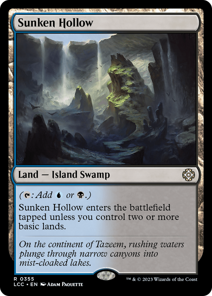 Sunken Hollow [The Lost Caverns of Ixalan Commander] | Cards and Coasters CA