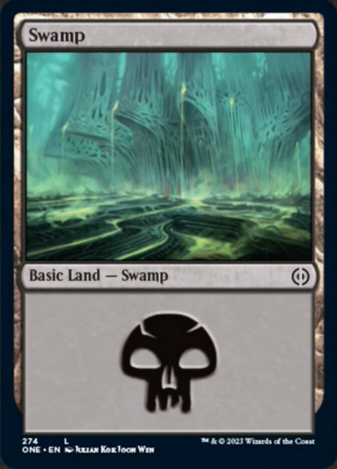 Swamp (274) [Phyrexia: All Will Be One] | Cards and Coasters CA