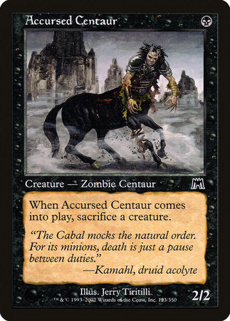 Accursed Centaur [Onslaught] | Cards and Coasters CA