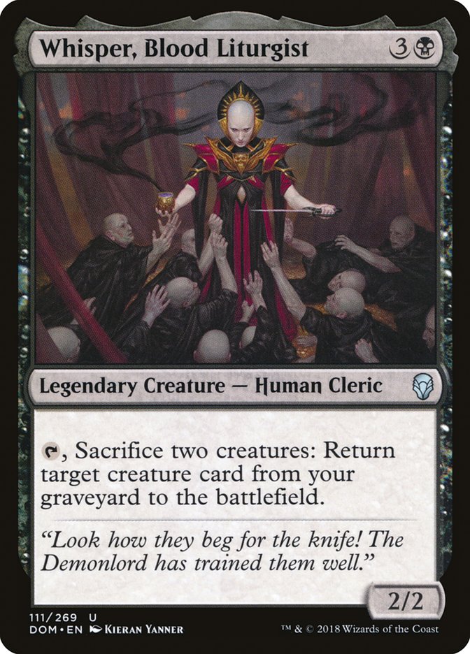 Whisper, Blood Liturgist [Dominaria] | Cards and Coasters CA
