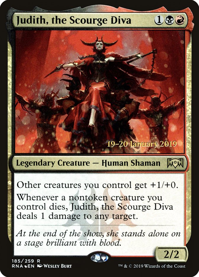 Judith, the Scourge Diva [Ravnica Allegiance Prerelease Promos] | Cards and Coasters CA