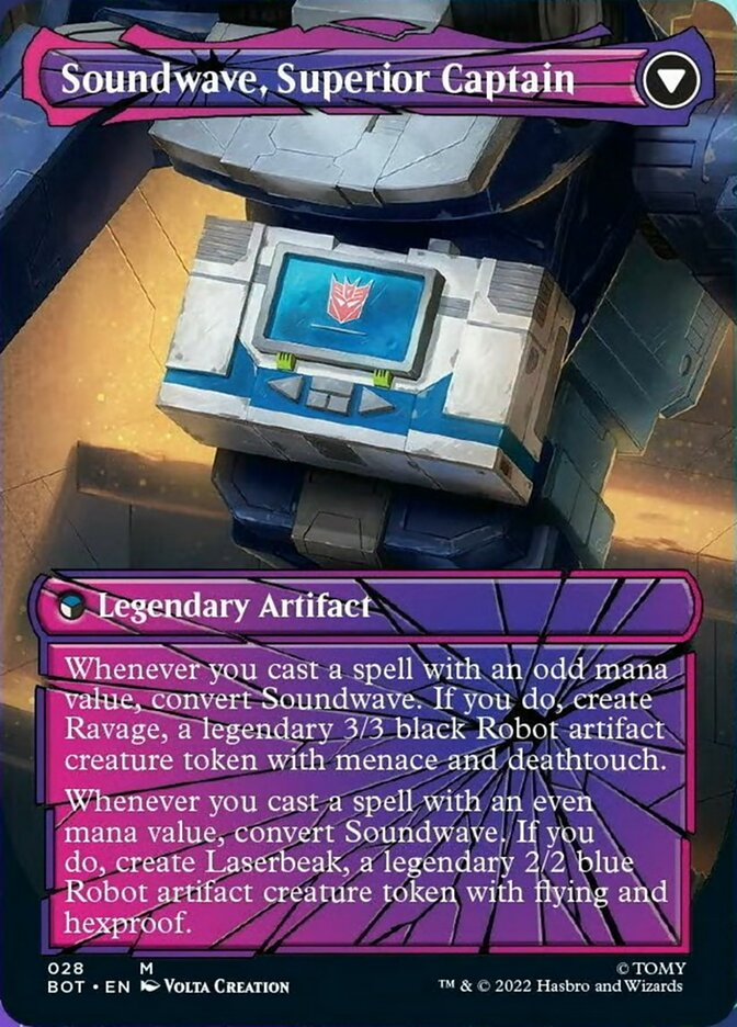 Soundwave, Sonic Spy // Soundwave, Superior Captain (Shattered Glass) [Universes Beyond: Transformers] | Cards and Coasters CA