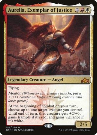 Aurelia, Exemplar of Justice [Guilds of Ravnica Promos] | Cards and Coasters CA