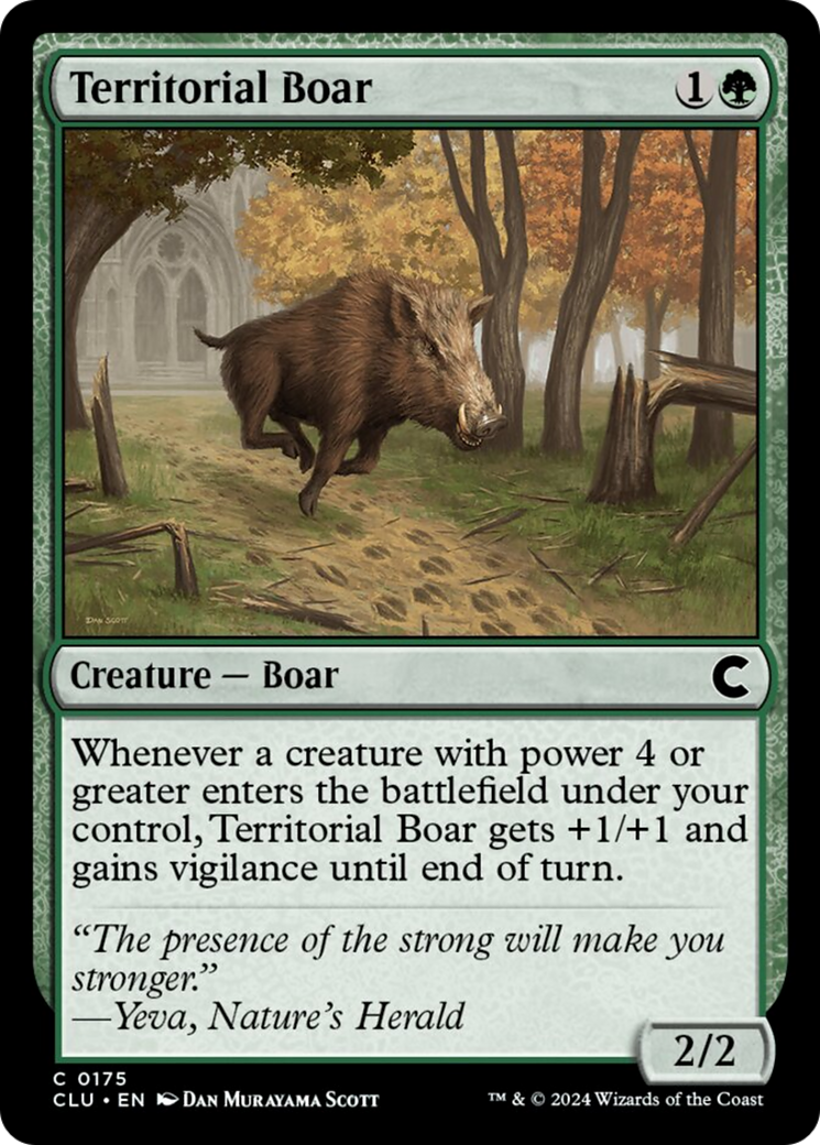 Territorial Boar [Ravnica: Clue Edition] | Cards and Coasters CA