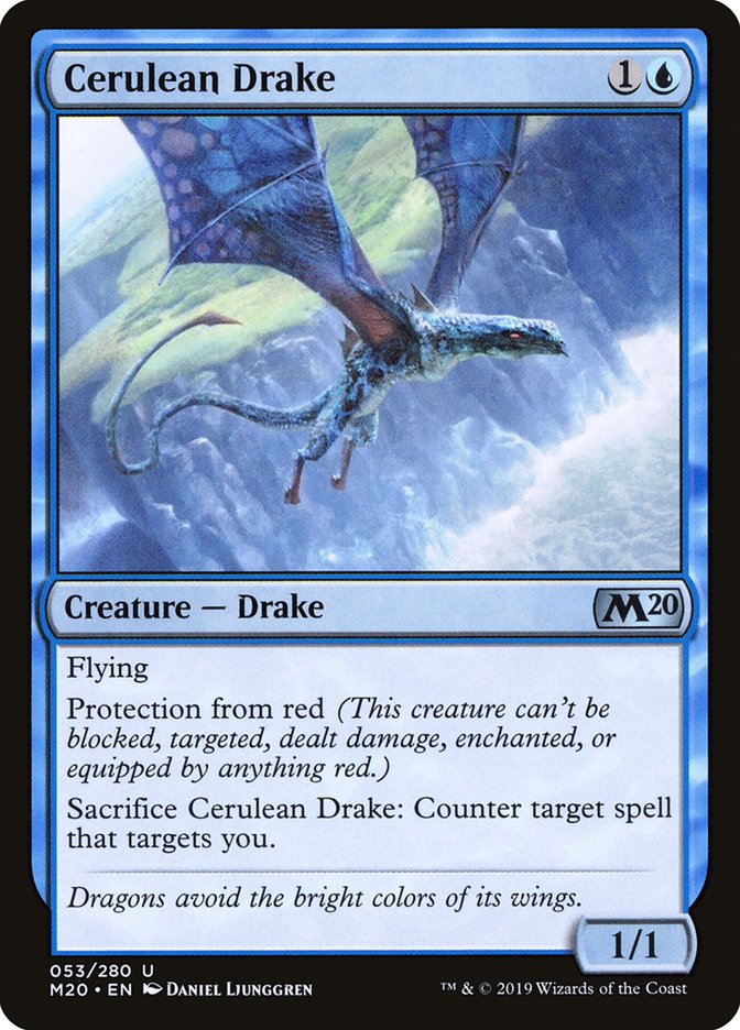 Cerulean Drake [Core Set 2020] | Cards and Coasters CA