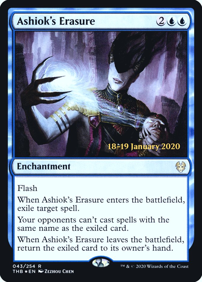 Ashiok's Erasure [Theros Beyond Death Prerelease Promos] | Cards and Coasters CA