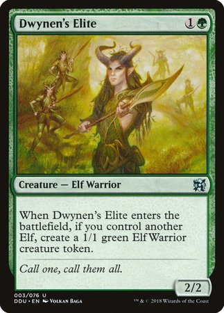 Dwynen's Elite [Duel Decks: Elves vs. Inventors] | Cards and Coasters CA