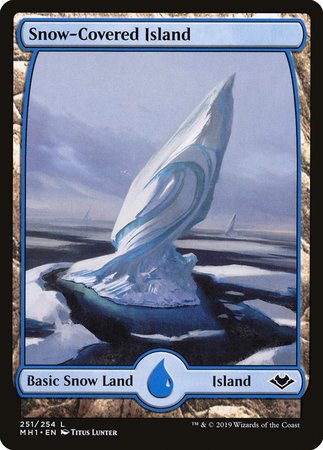Snow-Covered Island [Modern Horizons] | Cards and Coasters CA