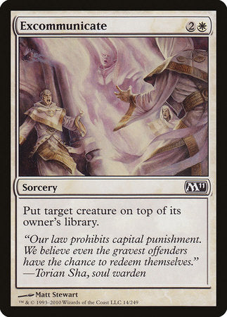 Excommunicate [Magic 2011] | Cards and Coasters CA