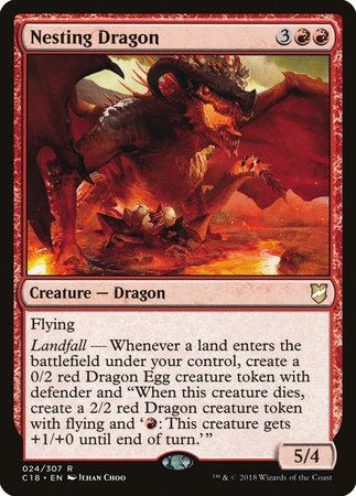 Nesting Dragon [Commander 2018] | Cards and Coasters CA