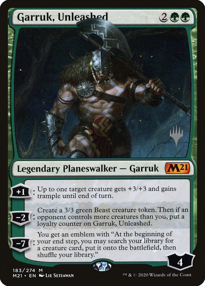 Garruk, Unleashed (Promo Pack) [Core Set 2021 Promos] | Cards and Coasters CA