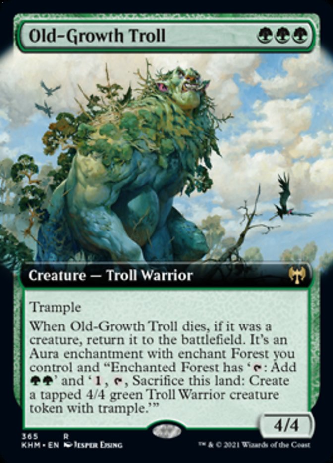 Old-Growth Troll (Extended Art) [Kaldheim] | Cards and Coasters CA