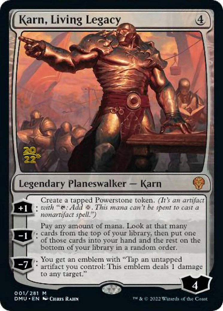 Karn, Living Legacy [Dominaria United Prerelease Promos] | Cards and Coasters CA