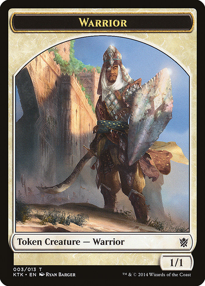 Warrior (003/013) [Khans of Tarkir Tokens] | Cards and Coasters CA