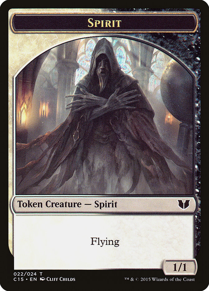 Spirit (022) // Angel Double-Sided Token [Commander 2015 Tokens] | Cards and Coasters CA