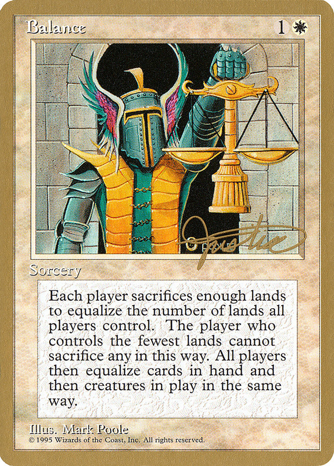 Balance (Mark Justice) [Pro Tour Collector Set] | Cards and Coasters CA