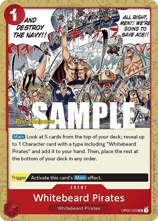 Whitebeard Pirates [Paramount War Pre-Release Cards] | Cards and Coasters CA