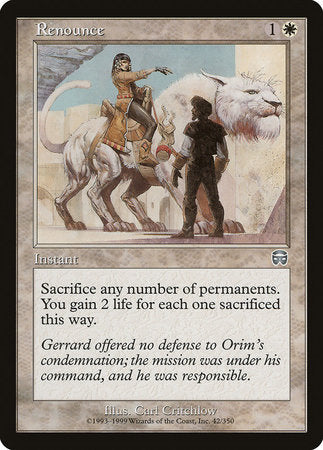 Renounce [Mercadian Masques] | Cards and Coasters CA
