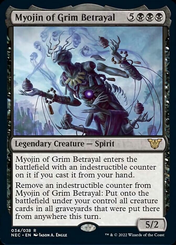 Myojin of Grim Betrayal [Kamigawa: Neon Dynasty Commander] | Cards and Coasters CA