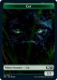 Cat (011) // Zombie Double-sided Token [Core Set 2021 Tokens] | Cards and Coasters CA