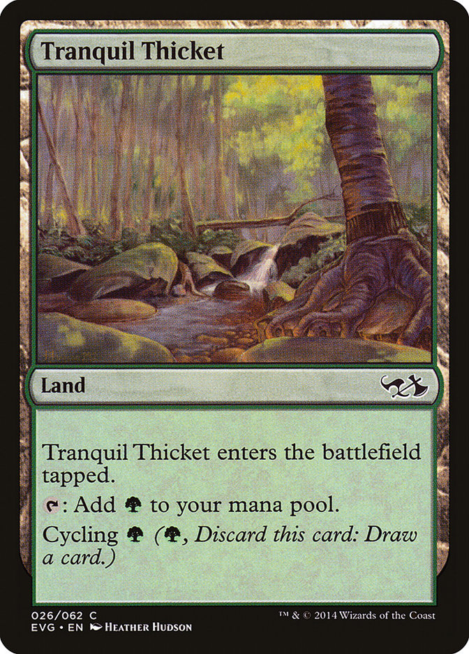 Tranquil Thicket (Elves vs. Goblins) [Duel Decks Anthology] | Cards and Coasters CA