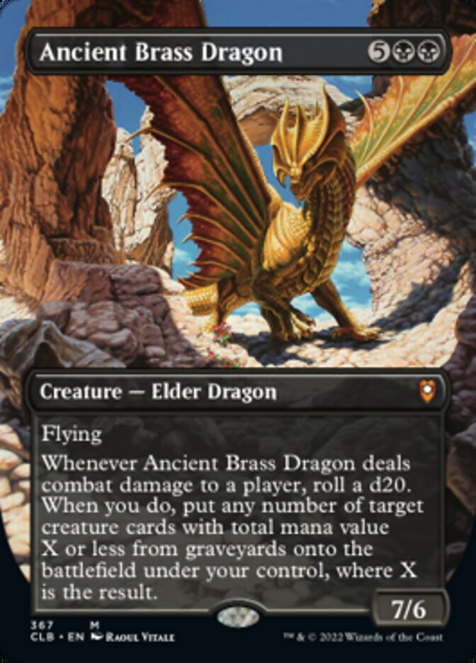 Ancient Brass Dragon (Borderless Alternate Art) [Commander Legends: Battle for Baldur's Gate] | Cards and Coasters CA