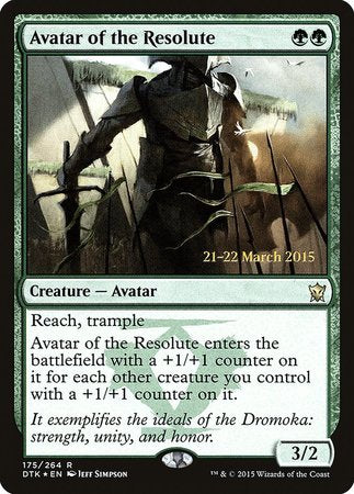 Avatar of the Resolute [Dragons of Tarkir Promos] | Cards and Coasters CA