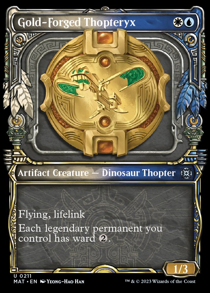Gold-Forged Thopteryx (Showcase Halo Foil) [March of the Machine: The Aftermath] | Cards and Coasters CA