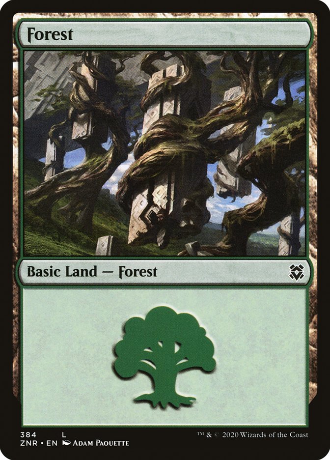 Forest (384) [Zendikar Rising] | Cards and Coasters CA