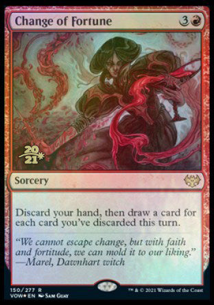 Change of Fortune [Innistrad: Crimson Vow Prerelease Promos] | Cards and Coasters CA