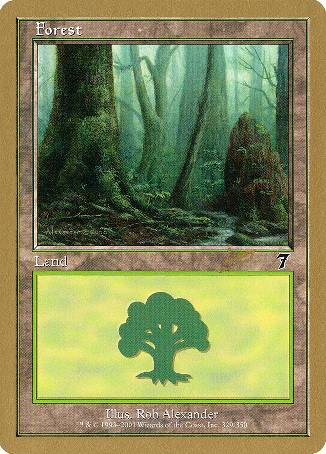 Forest (rl329) (Raphael Levy) [World Championship Decks 2002] | Cards and Coasters CA