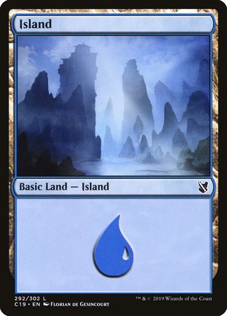 Island (292) [Commander 2019] | Cards and Coasters CA