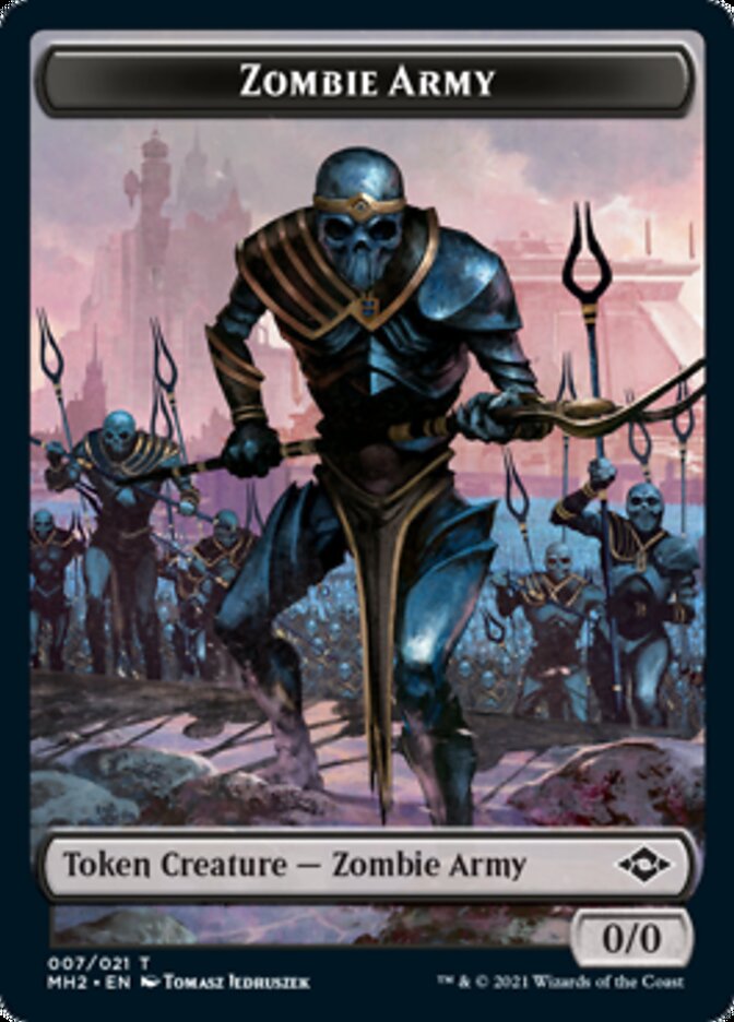 Zombie Army Token [Modern Horizons 2 Tokens] | Cards and Coasters CA