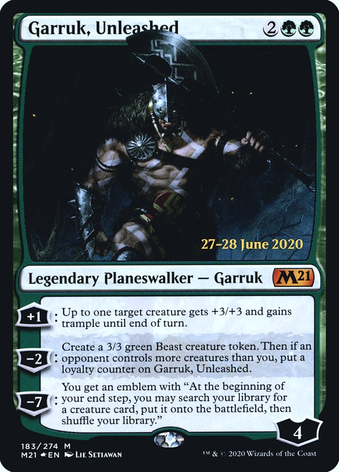 Garruk, Unleashed  [Core Set 2021 Prerelease Promos] | Cards and Coasters CA