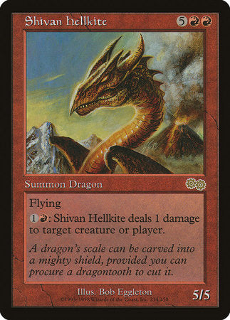 Shivan Hellkite [Urza's Saga] | Cards and Coasters CA