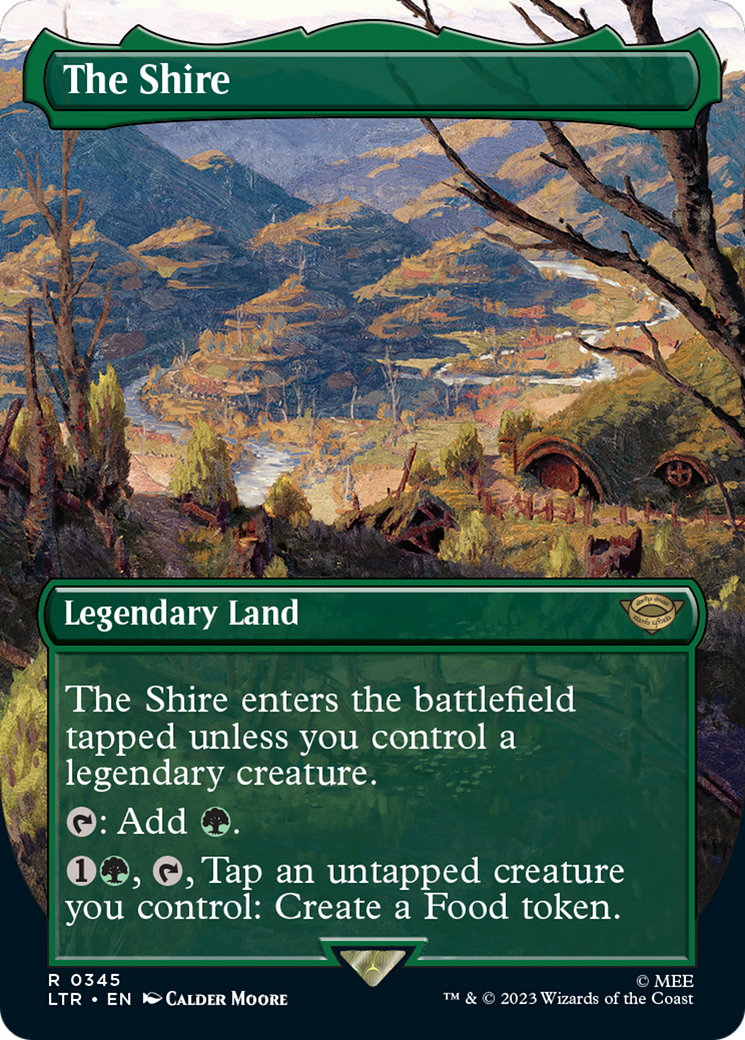 The Shire (Borderless Alternate Art) [The Lord of the Rings: Tales of Middle-Earth] | Cards and Coasters CA