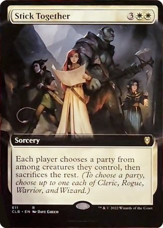 Stick Together (Extended Art) [Commander Legends: Battle for Baldur's Gate] | Cards and Coasters CA