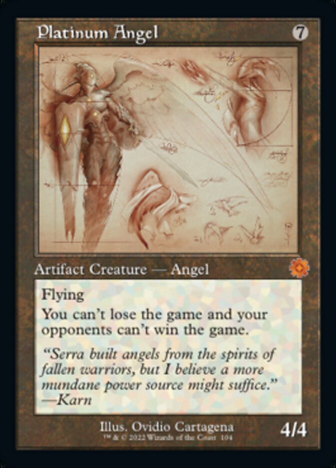 Platinum Angel (Retro Schematic) [The Brothers' War Retro Artifacts] | Cards and Coasters CA