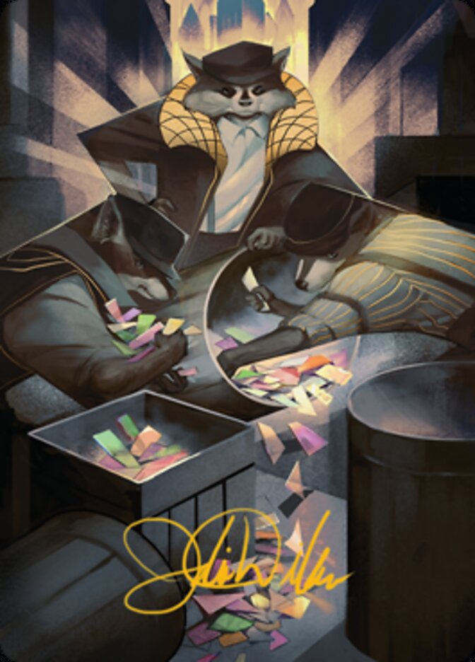 Masked Bandits Art Card (Gold-Stamped Signature) [Streets of New Capenna Art Series] | Cards and Coasters CA