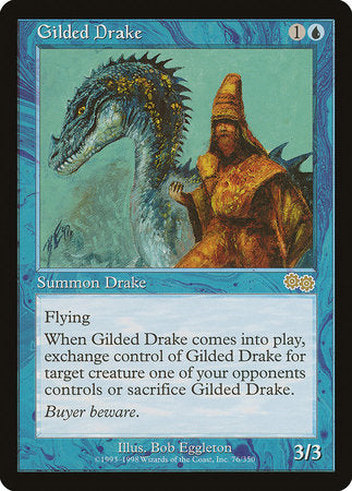 Gilded Drake [Urza's Saga] | Cards and Coasters CA