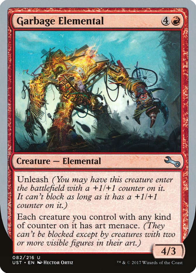 Garbage Elemental (4/3 Creature) [Unstable] | Cards and Coasters CA
