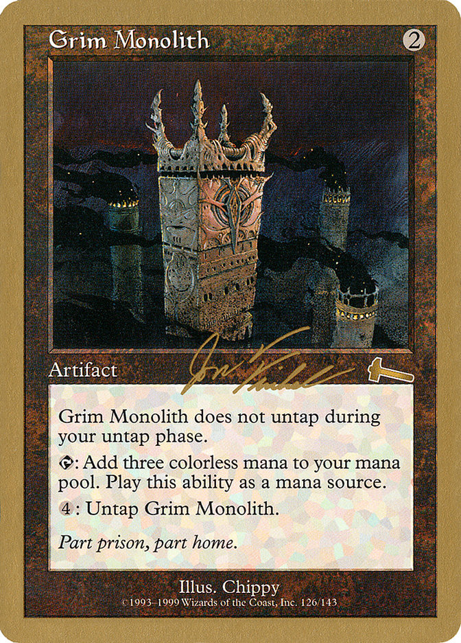 Grim Monolith (Jon Finkel) [World Championship Decks 2000] | Cards and Coasters CA